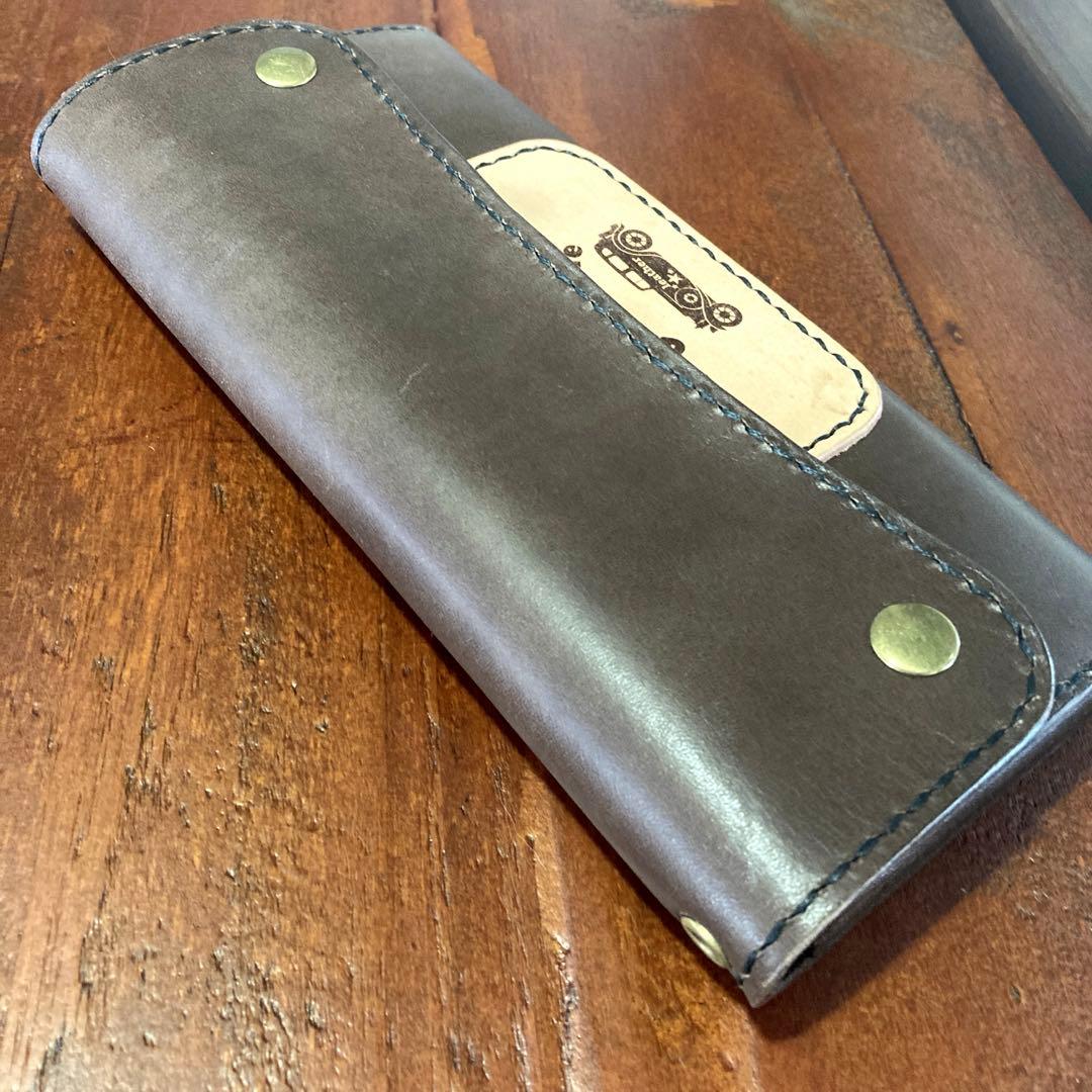 本革　財布　オールレザー　手縫い　長財布　姫路レザー　ヌメ革　ハンドメイド