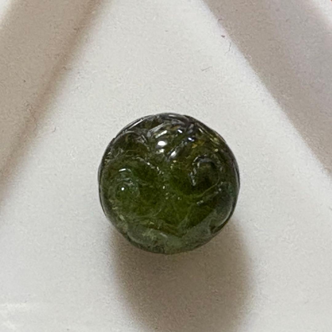 透明☆*。グリーントルマリン マニ車 回紋珠(*´˘`*)