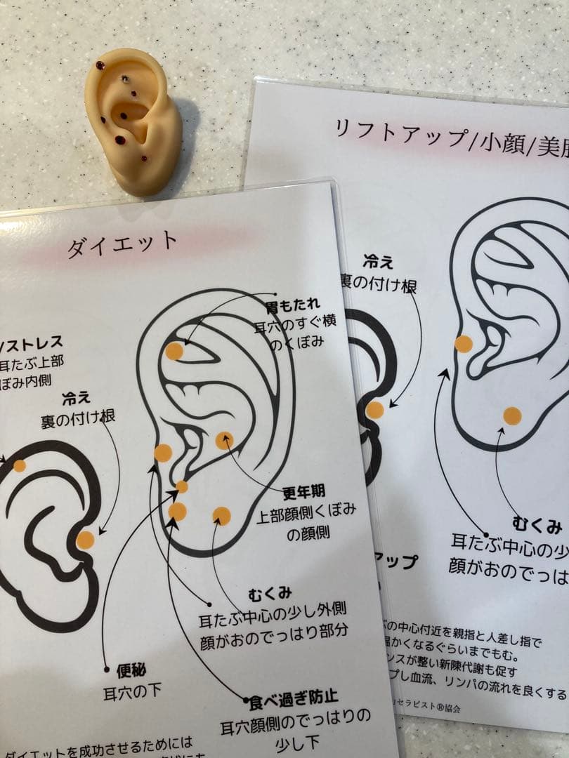 『耳つぼ探知機 』付☆耳ツボジュエリーテキスト・ツボ図