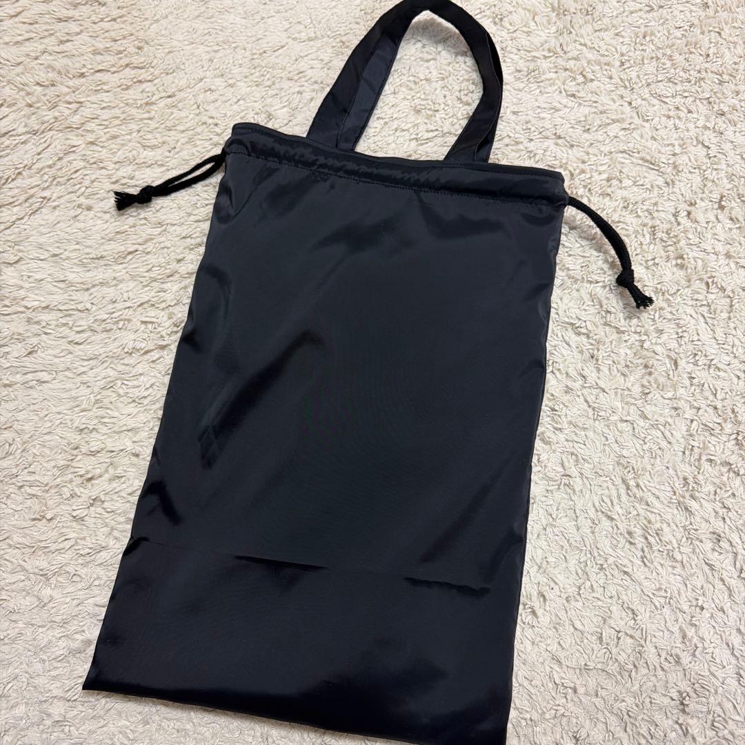 撥水　上履き袋　靴袋 黒　ブラック　シューズケース