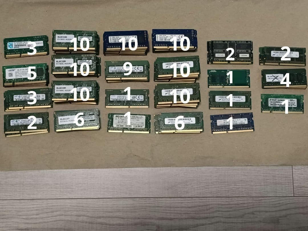 【ジャンク】ノート用 メモリ pc3 pc3l pc4 ddr まとめ 118枚