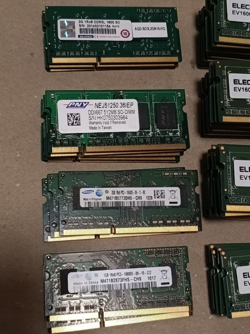 【ジャンク】ノート用 メモリ pc3 pc3l pc4 ddr まとめ 118枚